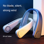 พัดลมพกพาแบบแขวนคอ USB รุ่น F2 สีขาว ชมพู น้ำเงิน เขียว