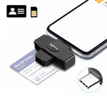 เครื่องอ่านบัตร CAC อัจฉริยะ Rocketek CSCR3 Type-C สำหรับธนาคาร การยื่นภาษี บัตร SIM/IC บัตรประชาชน