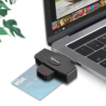 เครื่องอ่านบัตร CAC อัจฉริยะ Rocketek CSCR3 Type-C สำหรับธนาคาร การยื่นภาษี บัตร SIM/IC บัตรประชาชน