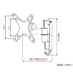 ขาตั้งติดผนังสำหรับจอมอนิเตอร์คอมพิวเตอร์ Gibbon Mounts L03 ขาตั้งทีวีอลูมิเนียมอัลลอยด์ปลดเร็ว