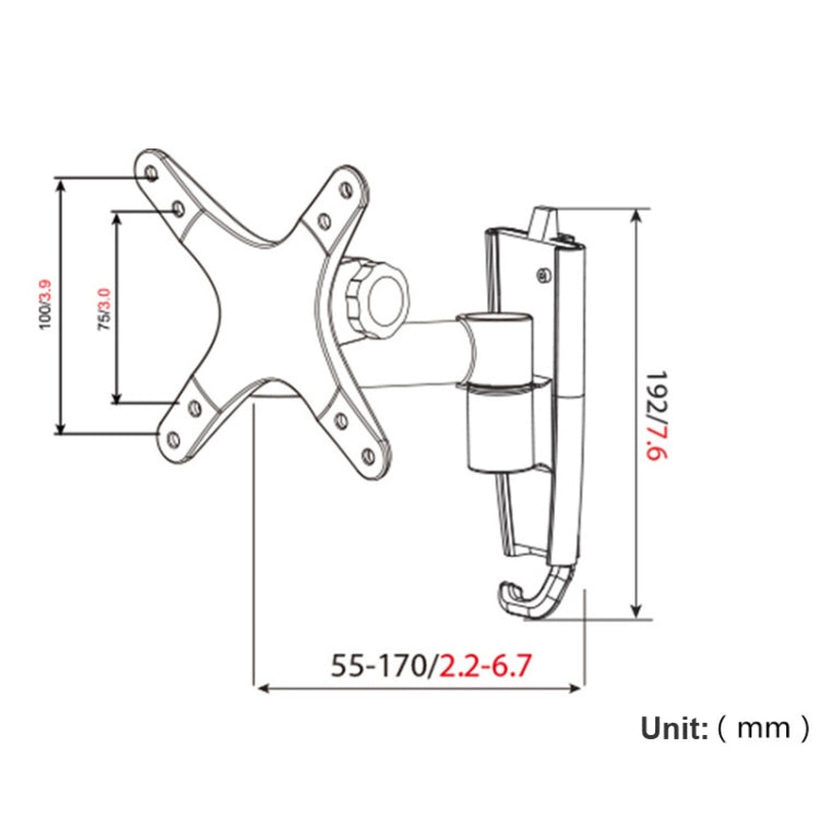 ขาตั้งติดผนังสำหรับจอมอนิเตอร์คอมพิวเตอร์ Gibbon Mounts L03 ขาตั้งทีวีอลูมิเนียมอัลลอยด์ปลดเร็ว