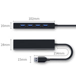ตัวแปลง HUB 4 พอร์ต USB 2.0 ความยาวสาย 15 ซม., สไตล์: ไม่มีแถบไฟ, มีแถบไฟสีดำ, มีแถบไฟสีขาว