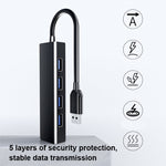 ตัวแปลง HUB 4 พอร์ต USB 2.0 ความยาวสาย 15 ซม., สไตล์: ไม่มีแถบไฟ, มีแถบไฟสีดำ, มีแถบไฟสีขาว