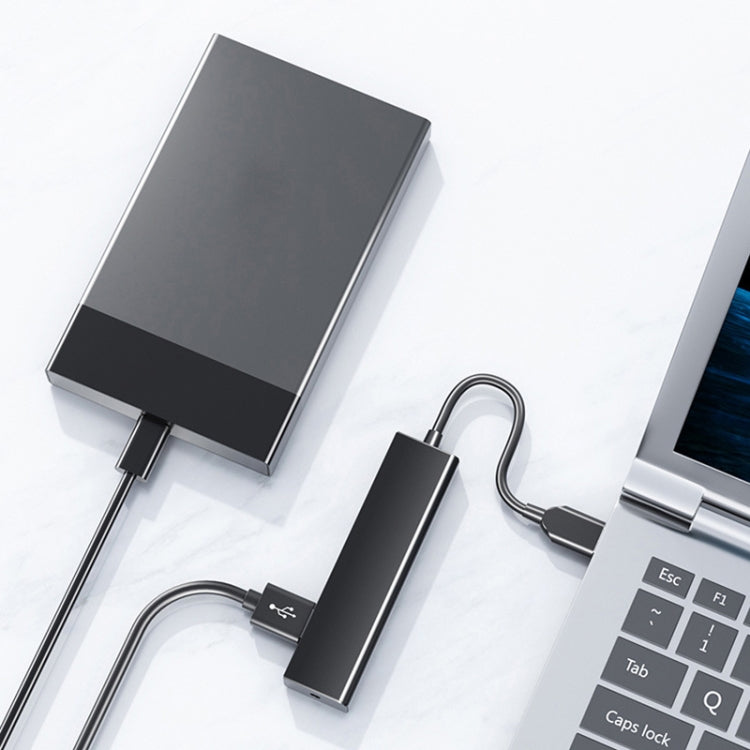 ตัวแปลง HUB 4 พอร์ต USB 2.0 ความยาวสาย 15 ซม., สไตล์: ไม่มีแถบไฟ, มีแถบไฟสีดำ, มีแถบไฟสีขาว