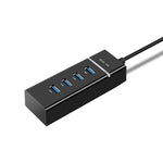 ตัวแปลง HUB 4 พอร์ต USB 2.0 ความยาวสาย 15 ซม., สไตล์: ไม่มีแถบไฟ, มีแถบไฟสีดำ, มีแถบไฟสีขาว