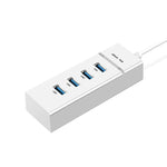 ตัวแปลง HUB 4 พอร์ต USB 2.0 ความยาวสาย 15 ซม., สไตล์: ไม่มีแถบไฟ, มีแถบไฟสีดำ, มีแถบไฟสีขาว