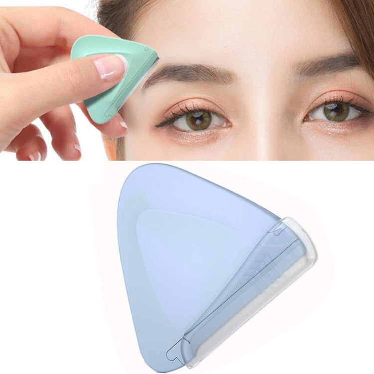 2 ชิ้น/กล่อง เครื่องตัดคิ้วรูปสามเหลี่ยมขนาดเล็ก, 2 ชิ้น สีม่วง + เขียว