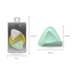 2 ชิ้น/กล่อง เครื่องตัดคิ้วรูปสามเหลี่ยมขนาดเล็ก, 2 ชิ้น สีม่วง + เขียว