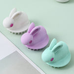แปรงสระผมซิลิโคนรูปกระต่ายน่ารัก สีขาว เขียว ชมพู
