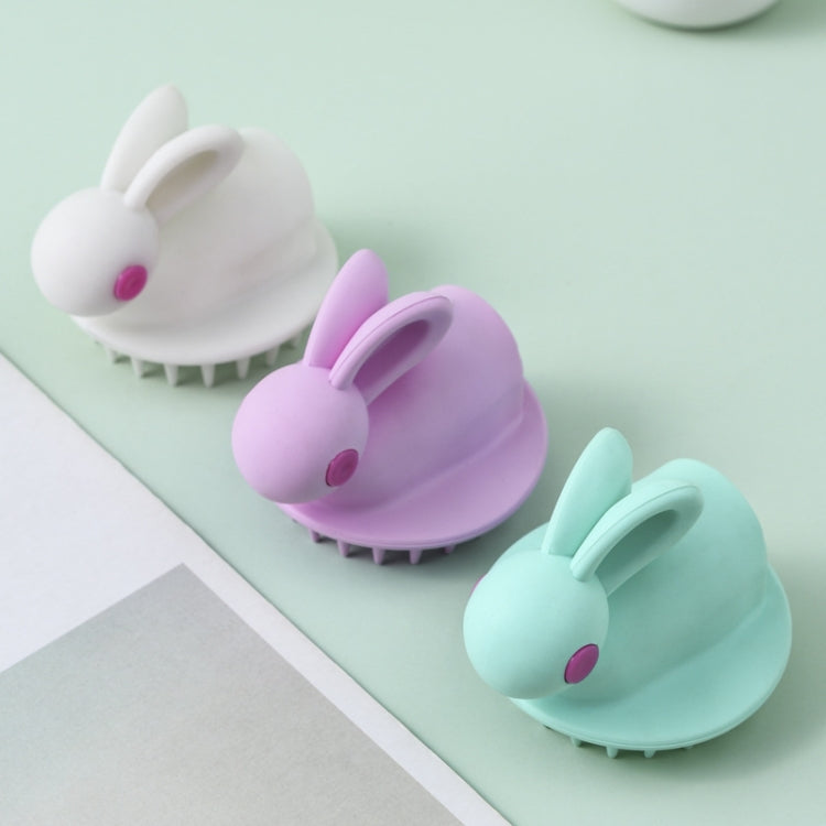 แปรงสระผมซิลิโคนรูปกระต่ายน่ารัก สีขาว เขียว ชมพู