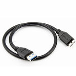 สายข้อมูล USB 3.0 ตัวผู้เป็น Micro USB สำหรับฮาร์ดดิสก์ภายนอก ความยาวสาย 1.8 ม.