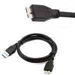 สายข้อมูล USB 3.0 ตัวผู้เป็น Micro USB สำหรับฮาร์ดดิสก์ภายนอก ความยาวสาย 1.8 ม.