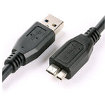 สายข้อมูล USB 3.0 ตัวผู้เป็น Micro USB สำหรับฮาร์ดดิสก์ภายนอก ความยาวสาย 1.8 ม.