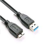 สายข้อมูล USB 3.0 ตัวผู้เป็น Micro USB สำหรับฮาร์ดดิสก์ภายนอก ความยาวสาย 1.8 ม.