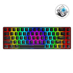 แป้นพิมพ์เกมกลไกเรืองแสง RGB ZIYOU LANG T8 68 ปุ่ม, ความยาวสาย: 1.6 ม., T8 สีดำก้านเขียว, T8 สีดำก้านชา, T8 ขาวก้านเขียว, T8 ขาวก้านแดง, T8 น้ำเงินก้านเขียว, T8 ชมพู ก้านเขียว