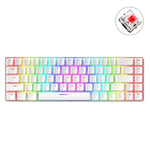 แป้นพิมพ์เกมกลไกเรืองแสง RGB ZIYOU LANG T8 68 ปุ่ม, ความยาวสาย: 1.6 ม., T8 สีดำก้านเขียว, T8 สีดำก้านชา, T8 ขาวก้านเขียว, T8 ขาวก้านแดง, T8 น้ำเงินก้านเขียว, T8 ชมพู ก้านเขียว