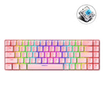 แป้นพิมพ์เกมกลไกเรืองแสง RGB ZIYOU LANG T8 68 ปุ่ม, ความยาวสาย: 1.6 ม., T8 สีดำก้านเขียว, T8 สีดำก้านชา, T8 ขาวก้านเขียว, T8 ขาวก้านแดง, T8 น้ำเงินก้านเขียว, T8 ชมพู ก้านเขียว