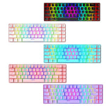 แป้นพิมพ์เกมกลไกเรืองแสง RGB ZIYOU LANG T8 68 ปุ่ม, ความยาวสาย: 1.6 ม., T8 สีดำก้านเขียว, T8 สีดำก้านชา, T8 ขาวก้านเขียว, T8 ขาวก้านแดง, T8 น้ำเงินก้านเขียว, T8 ชมพู ก้านเขียว