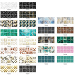 PVC Crystal Covered Film Geometric Pattern Tile Wall Sticker, 20 PCS 20cm