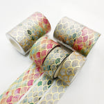 3 Rolls / Set 8958 5m Paper Bronzing Wallet Tape Set, Marble, Water Ripple, Gilt Pattern, Three-color Plaid, Star Sea, Cloud Pattern, Broken Leaves Pattern, Treasure Phase Pattern