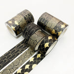 3 Rolls / Set 8958 5m Paper Bronzing Wallet Tape Set, Marble, Water Ripple, Gilt Pattern, Three-color Plaid, Star Sea, Cloud Pattern, Broken Leaves Pattern, Treasure Phase Pattern