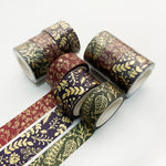 3 Rolls / Set 8958 5m Paper Bronzing Wallet Tape Set, Marble, Water Ripple, Gilt Pattern, Three-color Plaid, Star Sea, Cloud Pattern, Broken Leaves Pattern, Treasure Phase Pattern