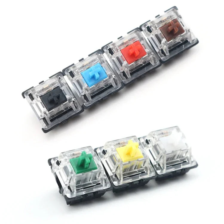 สวิตช์แกน Gateron G Shaft ฝาปิดแกนโปร่งใสสีดำ 10 ชิ้น สไตล์: G3 Foot (แกนสีดำ), G3 Foot (แกนสีแดง), G3 Foot (แกนชา), G3 Foot (แกนสีน้ำเงิน), G3 Foot (แกนสีขาว), G3 Foot (แกนสีเขียว), G3 Foot (แกนสีเหลือง)