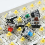 สวิตช์แกน Gateron G Shaft ฝาปิดแกนโปร่งใสสีดำ 10 ชิ้น สไตล์: G3 Foot (แกนสีดำ), G3 Foot (แกนสีแดง), G3 Foot (แกนชา), G3 Foot (แกนสีน้ำเงิน), G3 Foot (แกนสีขาว), G3 Foot (แกนสีเขียว), G3 Foot (แกนสีเหลือง)