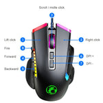 เมาส์เกมมิ่งมีสาย IMICE T70 8 ปุ่ม 7200DPI ไฟ RGB โปรแกรมได้ ความยาวสาย: 1.8m, T70