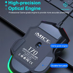 เมาส์เกมมิ่งมีสาย IMICE T70 8 ปุ่ม 7200DPI ไฟ RGB โปรแกรมได้ ความยาวสาย: 1.8m, T70