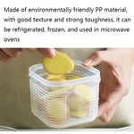 กล่องเก็บหัวหอมสับและกระเทียมในตู้เย็นพร้อมฝาปิด A2958 ขนาดเล็ก 6 ชิ้น /ชุด