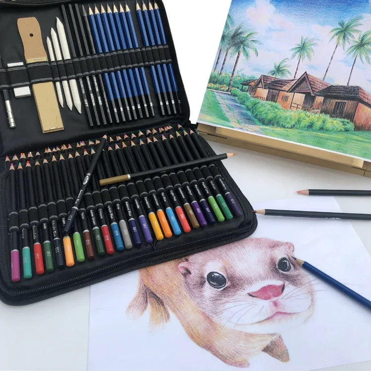 ชุดดินสอสีมัน Yover 95 ชิ้น / ชุด สำหรับวาดภาพและร่างภาพ, 95 ชิ้น / ชุด