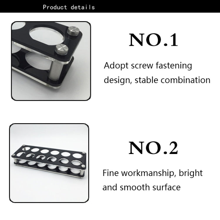 ที่วางแก้วไวน์อะคริลิกรูปทรงกลมมีรู, 6 ช่อง, 12 ช่อง