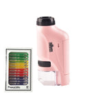 ของเล่นกล้องจุลทรรศน์อุปกรณ์ห้องปฏิบัติการพกพาสำหรับเด็ก รุ่น Lite Standard (ขาว) Lite Standard (ชมพู) Lite Standard (น้ำเงิน) Lite + ขาตั้ง (ขาว) Lite + ขาตั้ง (ชมพู) Lite + ขาตั้ง (น้ำเงิน) Lite + ตัวอย่าง (ขาว) Lite + ตัวอย่าง (น้ำเงิน)