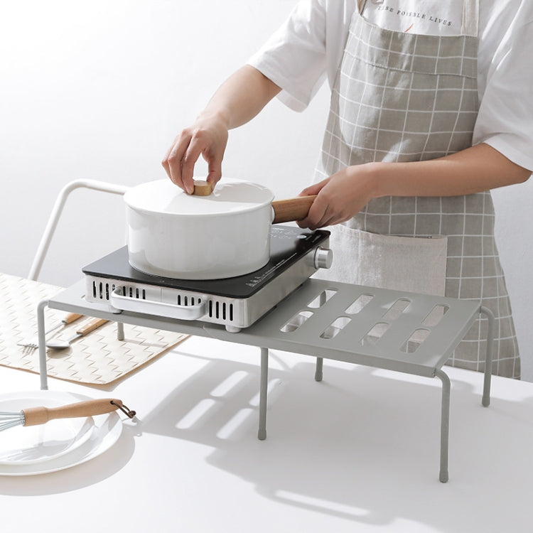 2460 Retractable Multifunctional Kitchen Shelf, White, Grey