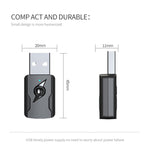 เครื่องส่งสัญญาณบลูทูธ 5.0 ตัวรับ AUX USB อะแดปเตอร์เสียงคอมพิวเตอร์เอาต์พุตคู่, M136