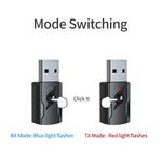 เครื่องส่งสัญญาณบลูทูธ 5.0 ตัวรับ AUX USB อะแดปเตอร์เสียงคอมพิวเตอร์เอาต์พุตคู่, M136