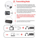 เครื่องส่งสัญญาณบลูทูธ 5.0 ตัวรับ AUX USB อะแดปเตอร์เสียงคอมพิวเตอร์เอาต์พุตคู่, M136