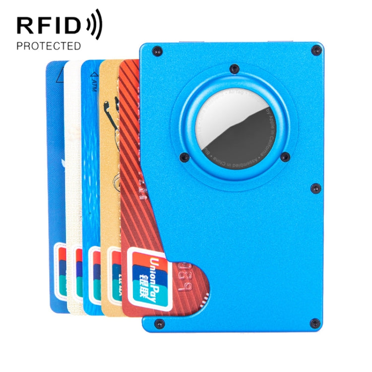 ที่ใส่บัตรติดตามกันหาย RFID กระเป๋าสตางค์สำหรับ AirTag รุ่นที่ 2 / AirTag รุ่นที่ 1 สีน้ำเงิน สีดำ สีเทา สีเงิน