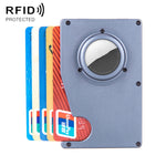ที่ใส่บัตรติดตามกันหาย RFID กระเป๋าสตางค์สำหรับ AirTag รุ่นที่ 2 / AirTag รุ่นที่ 1 สีน้ำเงิน สีดำ สีเทา สีเงิน