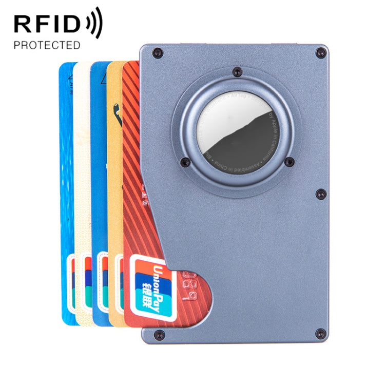 ที่ใส่บัตรติดตามกันหาย RFID กระเป๋าสตางค์สำหรับ AirTag รุ่นที่ 2 / AirTag รุ่นที่ 1 สีน้ำเงิน สีดำ สีเทา สีเงิน