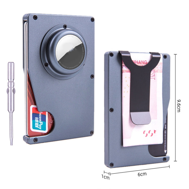 ที่ใส่บัตรติดตามกันหาย RFID กระเป๋าสตางค์สำหรับ AirTag รุ่นที่ 2 / AirTag รุ่นที่ 1 สีน้ำเงิน สีดำ สีเทา สีเงิน