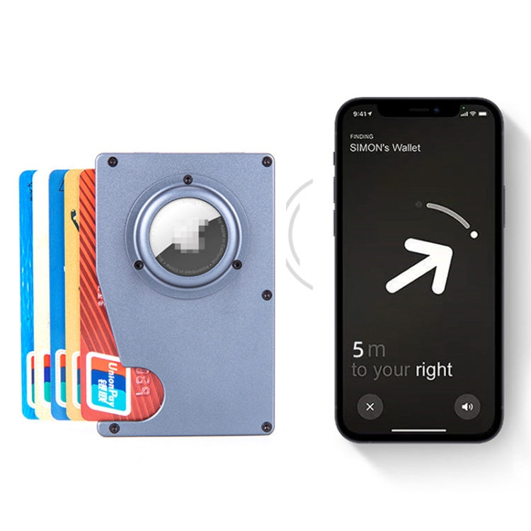 ที่ใส่บัตรติดตามกันหาย RFID กระเป๋าสตางค์สำหรับ AirTag รุ่นที่ 2 / AirTag รุ่นที่ 1 สีน้ำเงิน สีดำ สีเทา สีเงิน