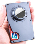 ที่ใส่บัตรติดตามกันหาย RFID กระเป๋าสตางค์สำหรับ AirTag รุ่นที่ 2 / AirTag รุ่นที่ 1 สีน้ำเงิน สีดำ สีเทา สีเงิน