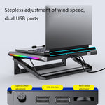 พัดลมระบายความร้อนโน้ตบุ๊ก NUOXI Q9 พร้อมไฟ RGB