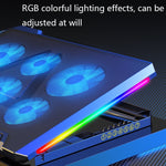 พัดลมระบายความร้อนโน้ตบุ๊ก NUOXI Q9 พร้อมไฟ RGB