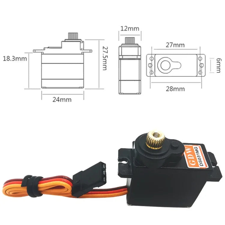 เกียร์บังคับเครื่องบินรุ่น 450 Swashplate GDW, DS031MG