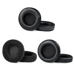 2 ชิ้น ที่ครอบหูสำหรับ Audio-Technica AD1000X AD2000X AD900X AD700X, สไตล์: หนังโปรตีนสีดำ หนังโปรตีนหนาสีดำ ผ้าฟลีซสีดำ หนังแกะสีดำ คานหูแข็ง คานหูกลวง