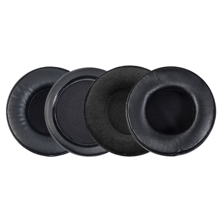 2 ชิ้น ที่ครอบหูสำหรับ Audio-Technica AD1000X AD2000X AD900X AD700X, สไตล์: หนังโปรตีนสีดำ หนังโปรตีนหนาสีดำ ผ้าฟลีซสีดำ หนังแกะสีดำ คานหูแข็ง คานหูกลวง