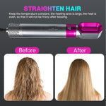 หวีลมร้อน 5-in-1 เครื่องหนีบผมอัตโนมัติและไดร์เป่าผมสองฟังก์ชัน สีเงิน+ชมพูโรส (ปลั๊ก EU), สีเงิน+ชมพูโรส (ปลั๊ก US), สีเงิน+ชมพูโรส (ปลั๊ก UK), สีดำ (ปลั๊ก EU), สีดำ (ปลั๊ก US)